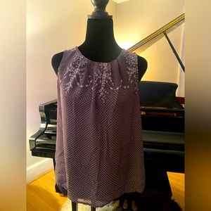 LOFT Sleeveless Blouse. Nice detail.